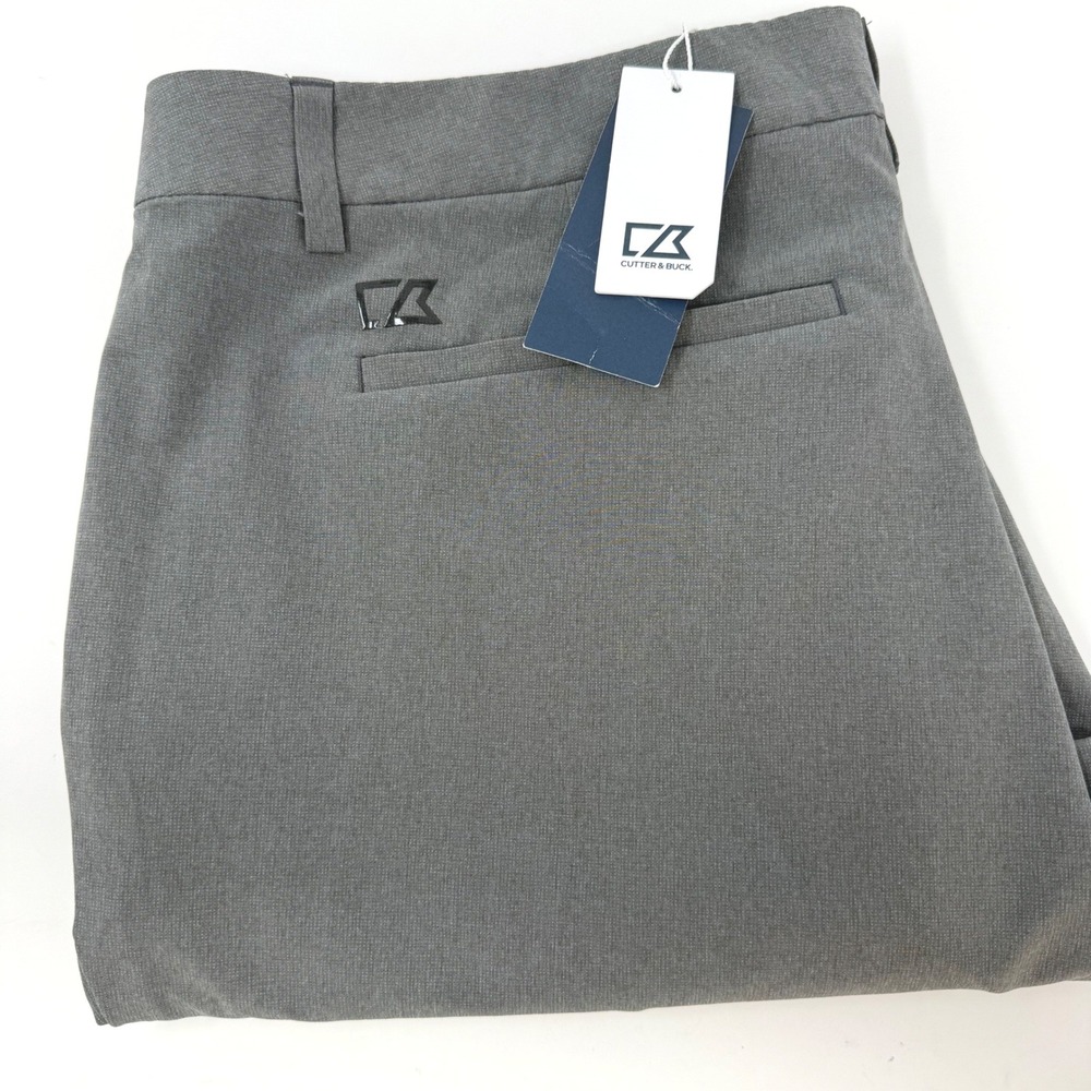 Cutter & Buck Mens 38x30 DryTec 50+ Golf Pants Iron Grey MCB00018 NEW